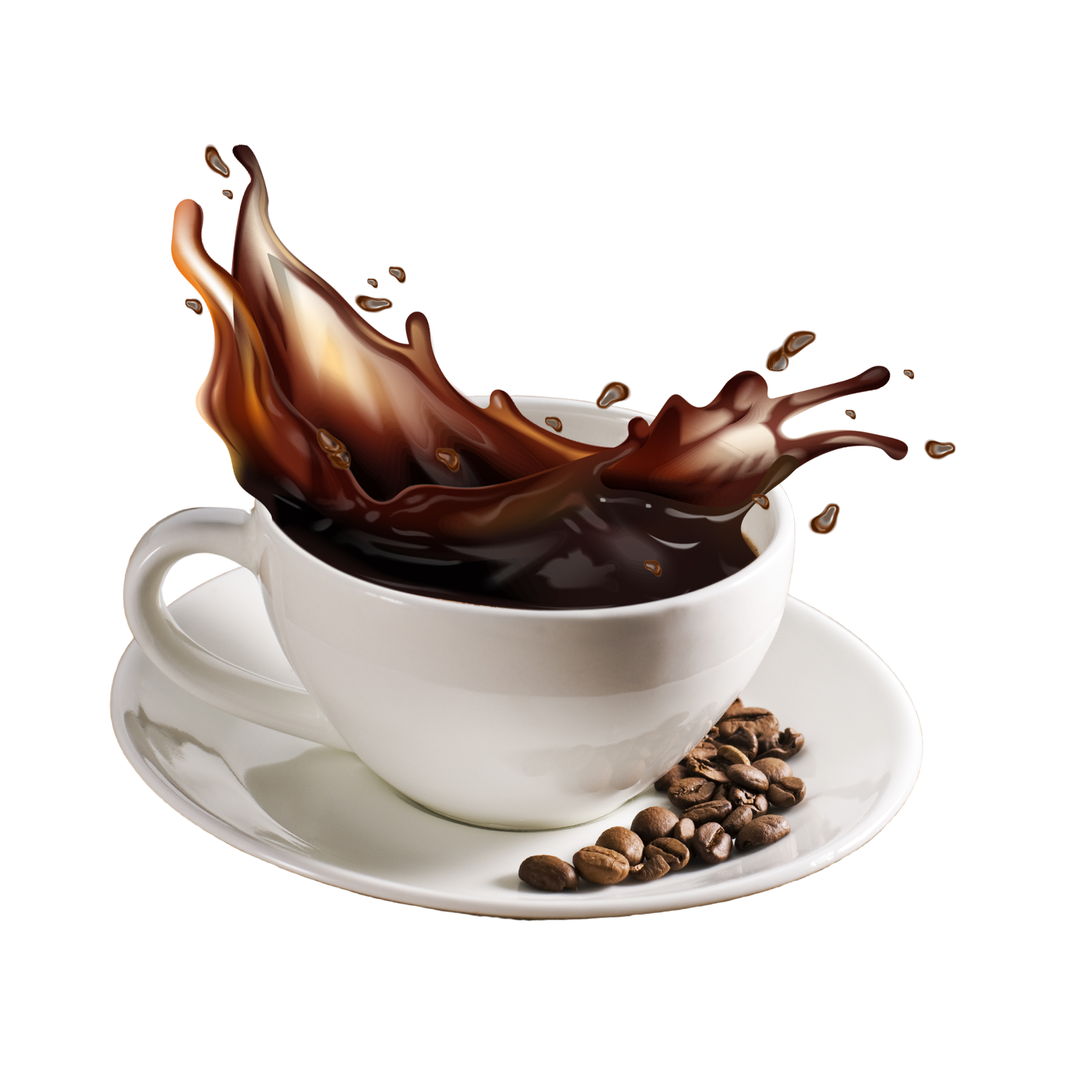 coffee cup with coffee splash