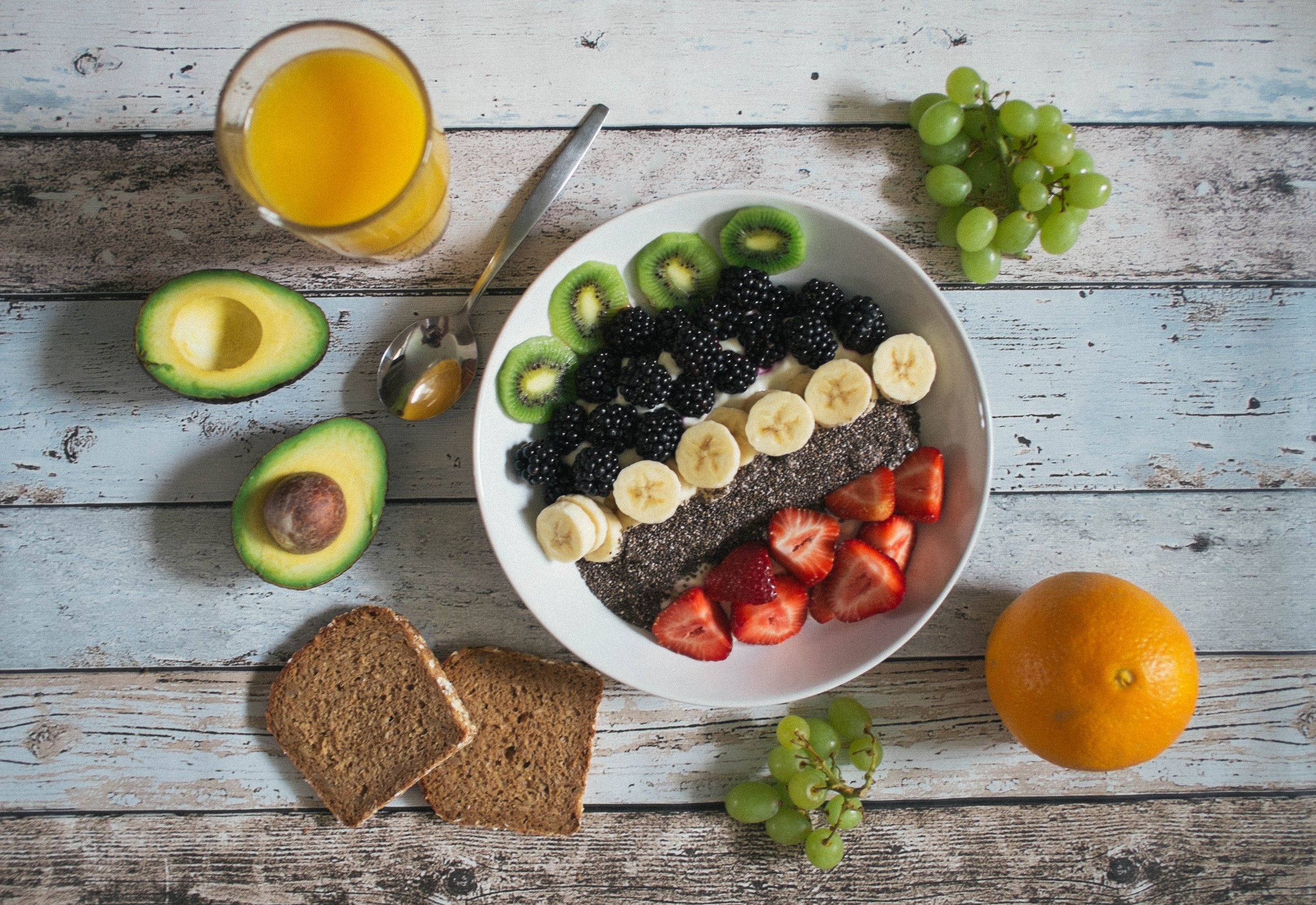 vegeterian food on a wooden table