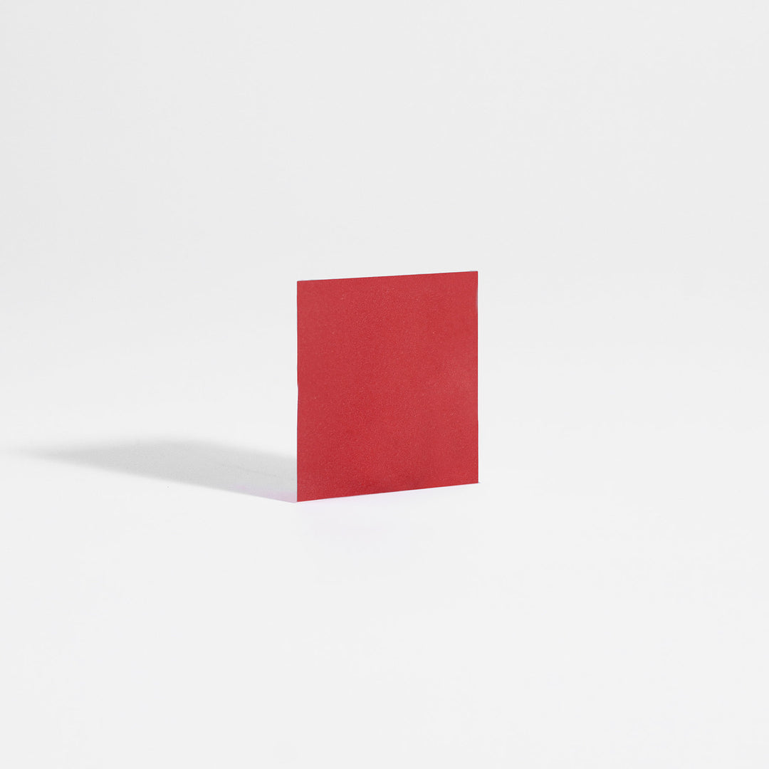 A single red square card labeled "Restful Sleep" standing upright on a plain white background.